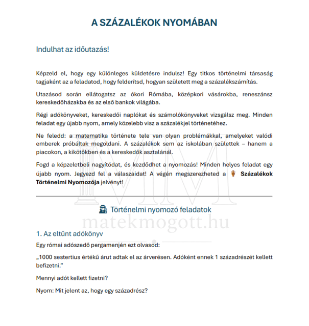 százalék feladatlap kép