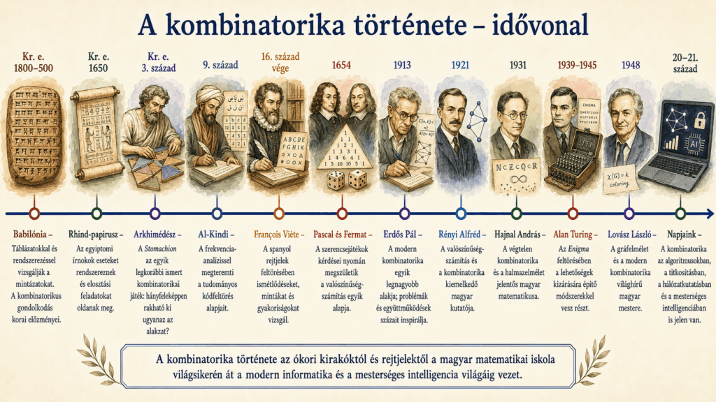 kombinatorika története idővonal tom